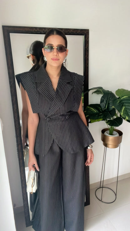 Double Breasted Pinstripe Co-ord
