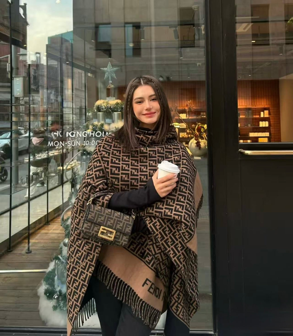 Classic Brown Fall Cape Spread