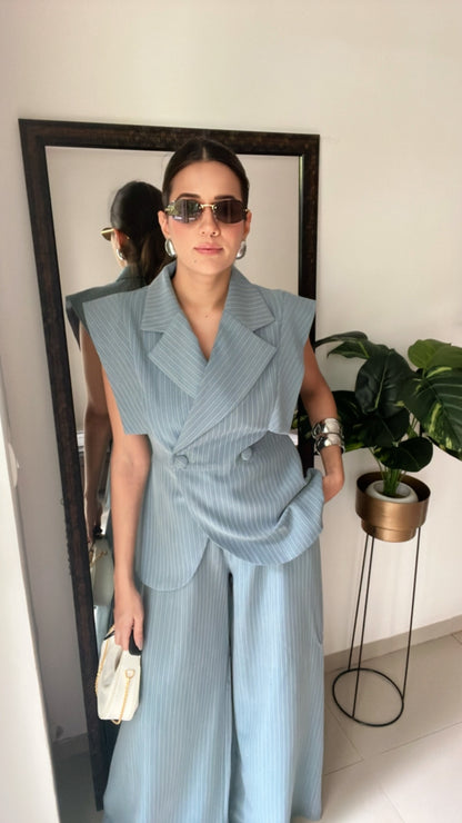 Double Breasted Pinstripe Co-ord