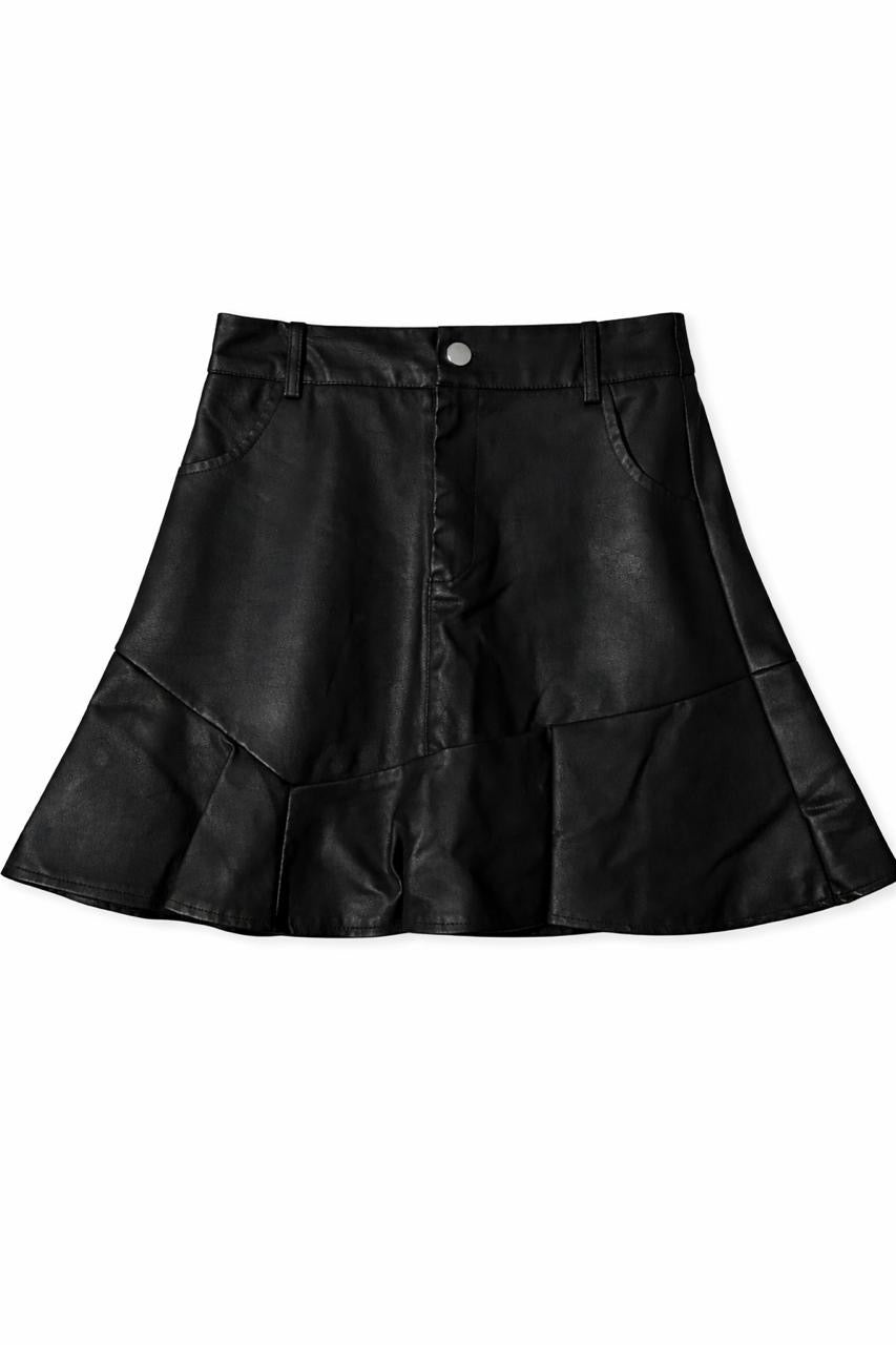 Faux Leather Fall Skirt