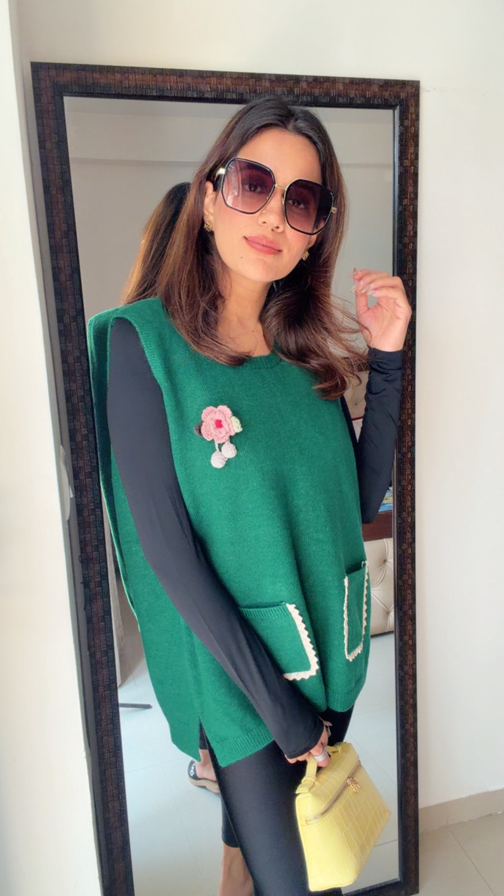 Buttoned Knit Fall Vest