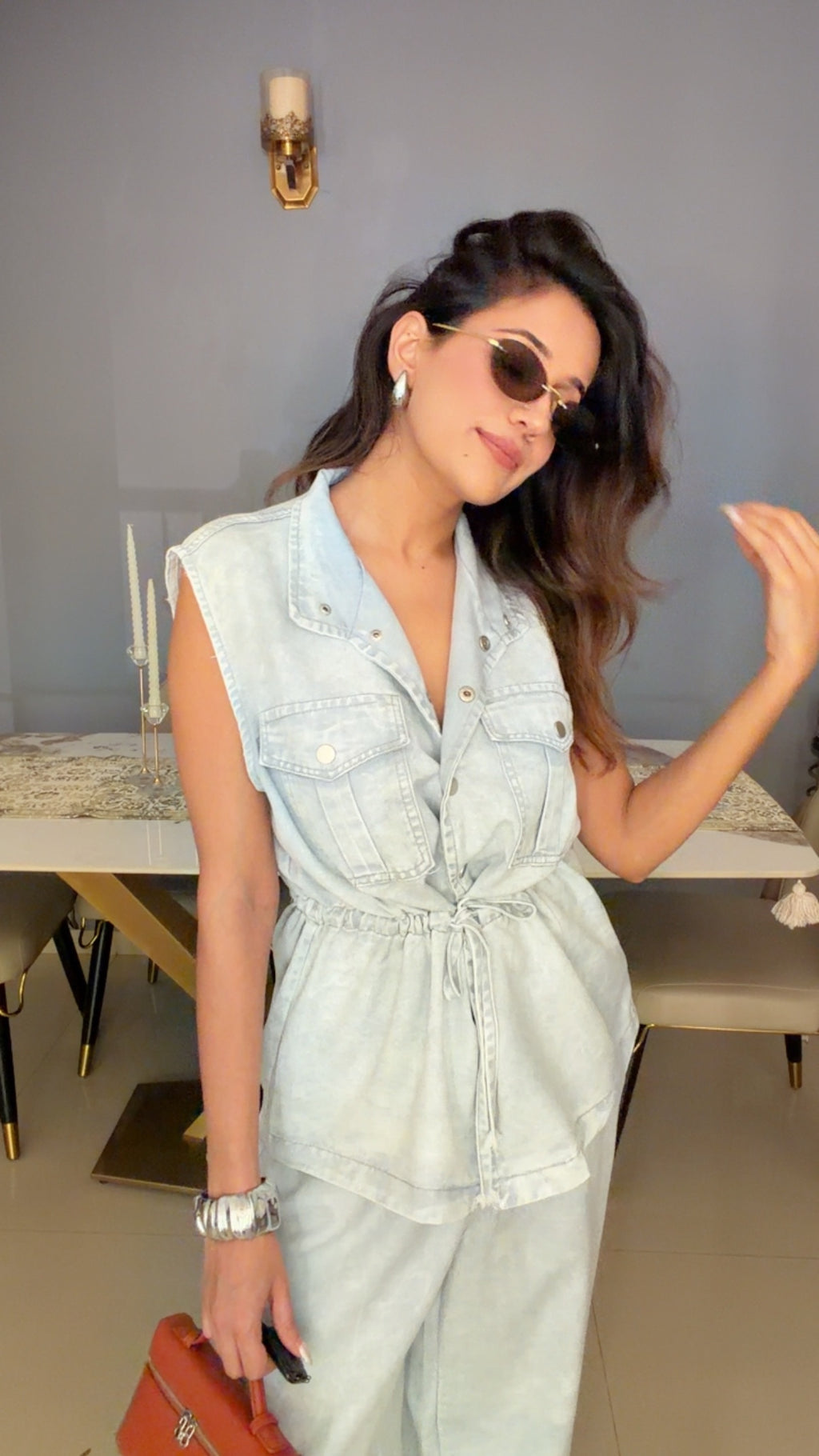 Utility Soft Denim Co-ord Set