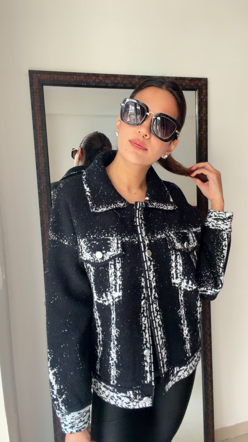 Monochrome Woolen Fall Jacket