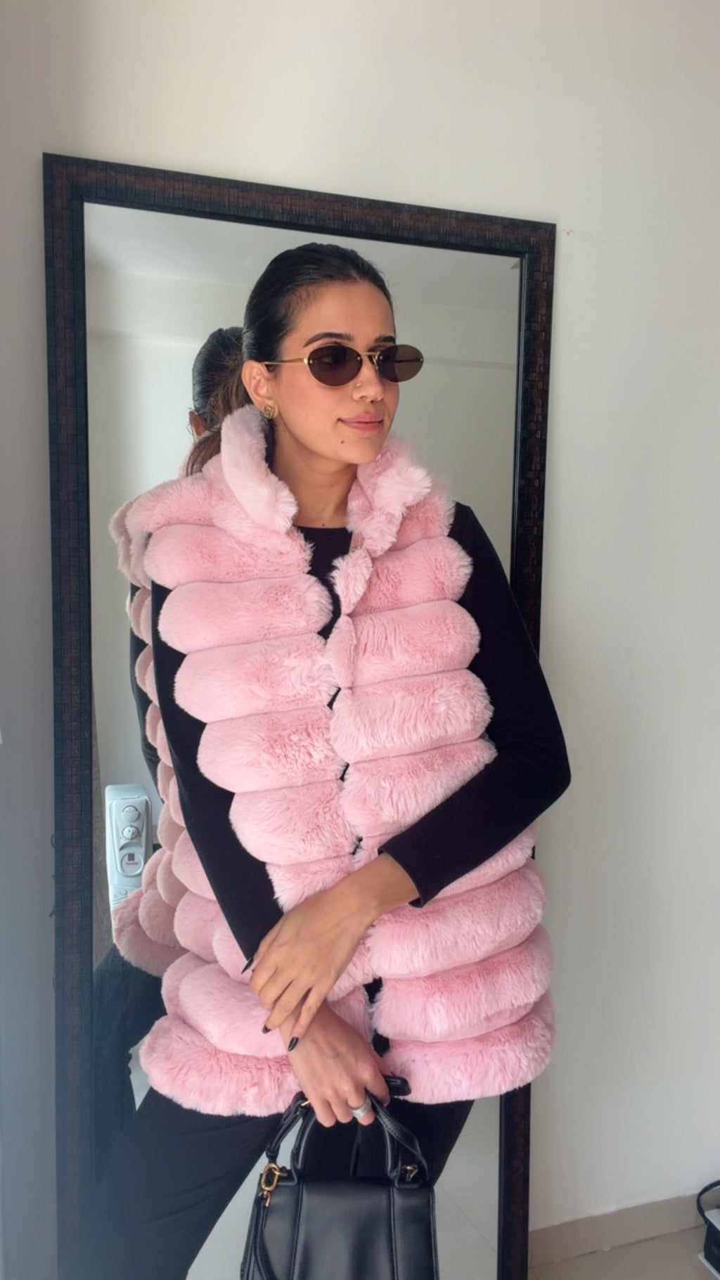 Luxe Bubble Faux Fur Fall Vest