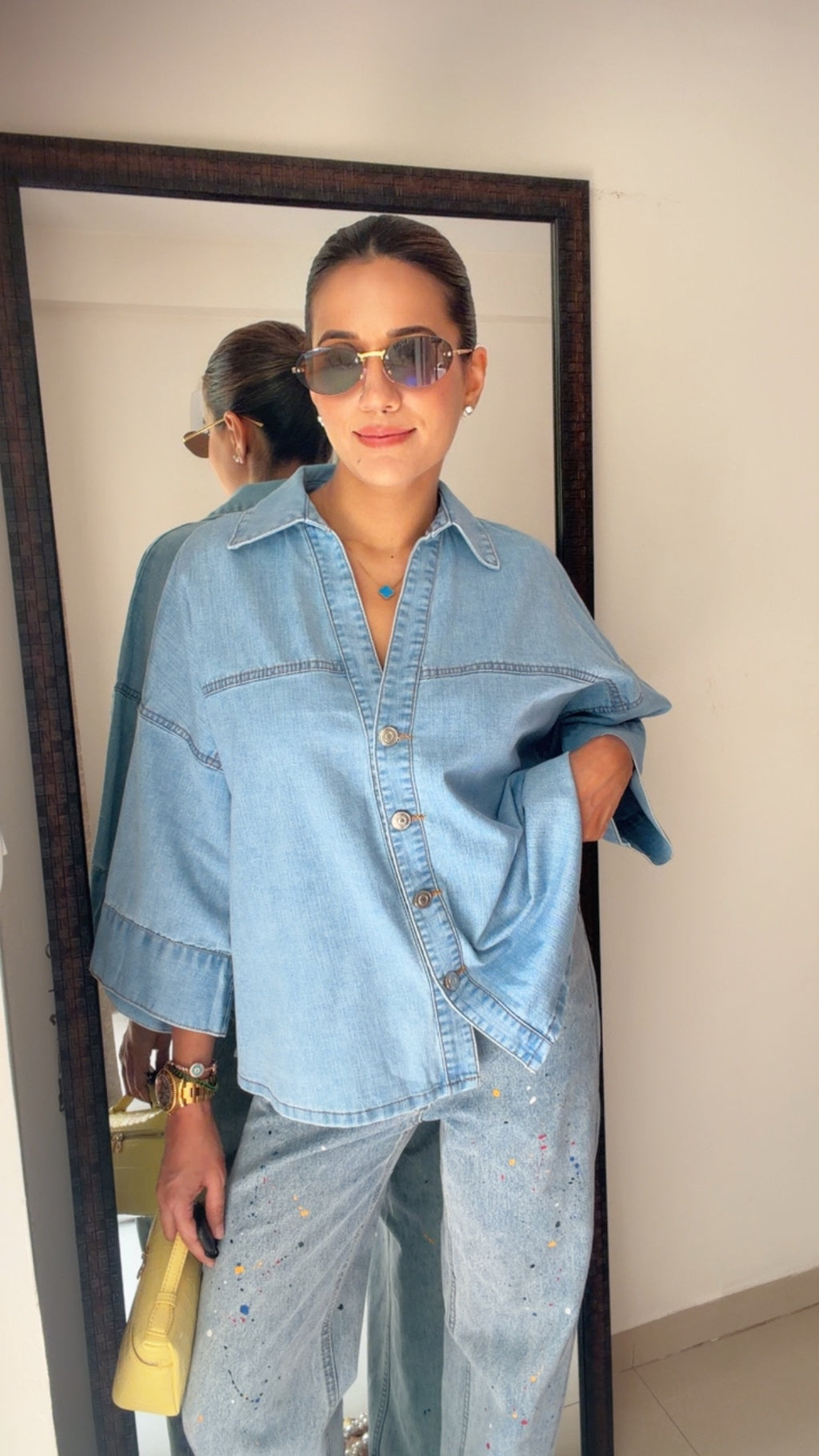 Buttoned Classic Denim Shirt
