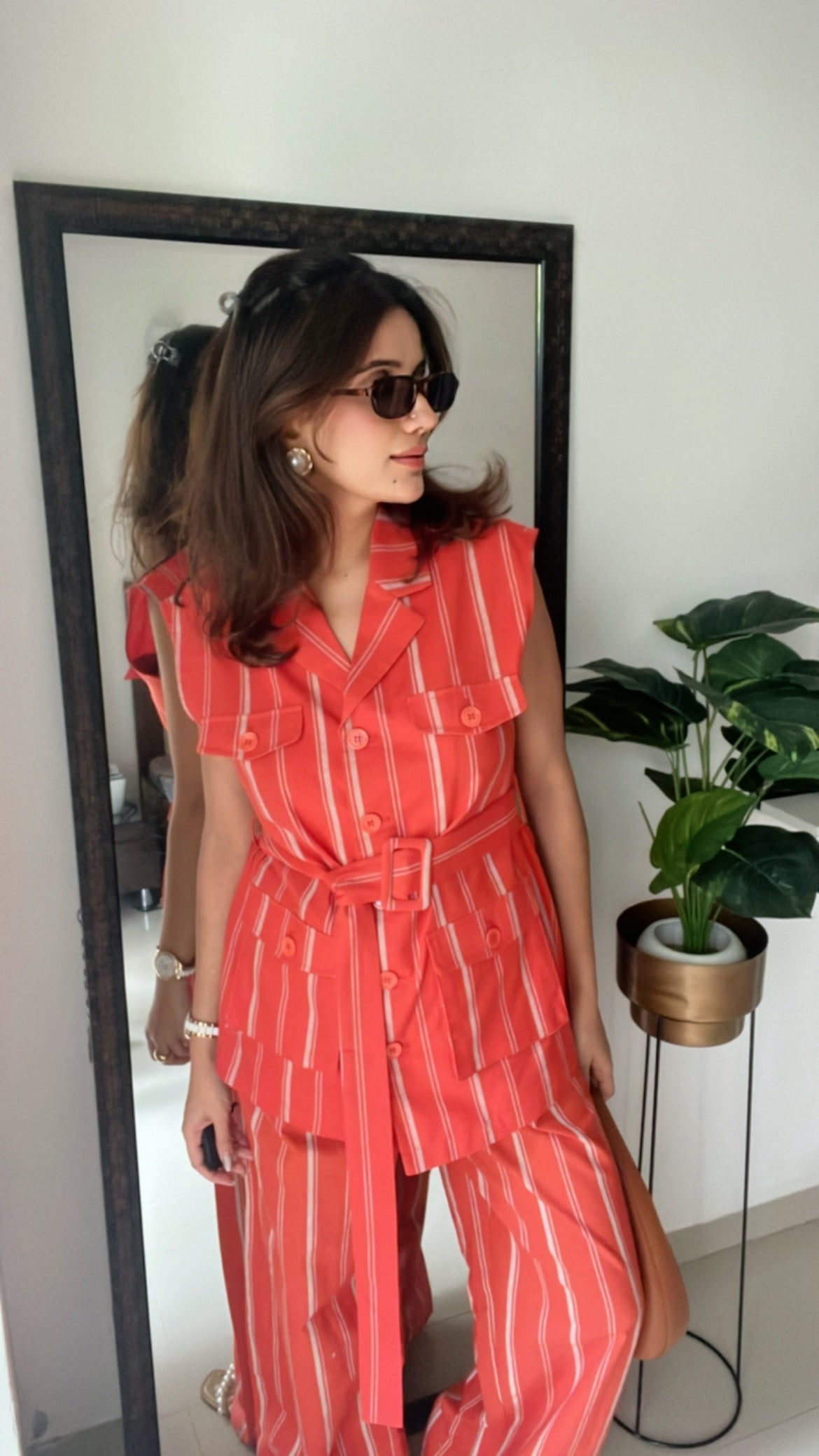 Linen Pinstripe Co-ord Set