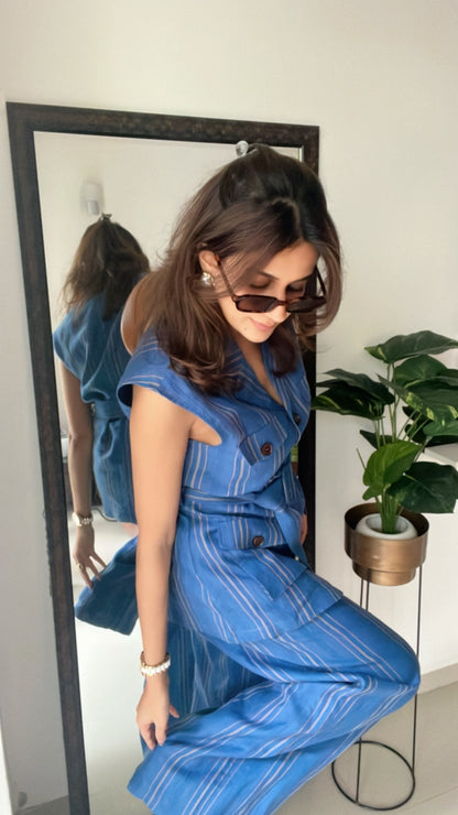 Linen Pinstripe Co-ord Set