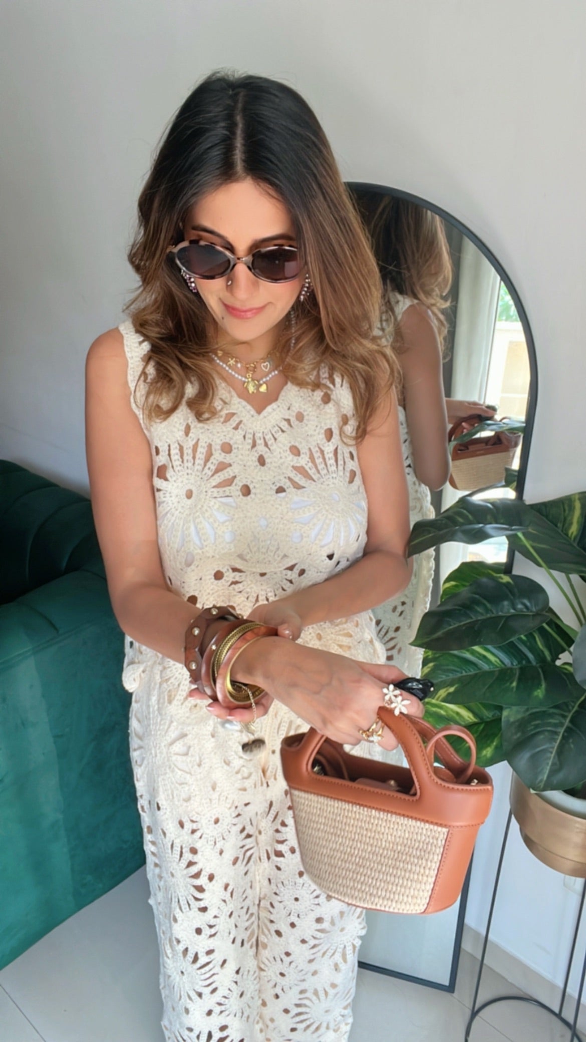 Crochet Ivory Co-ord Set