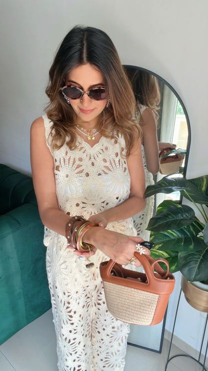 Crochet Ivory Co-ord Set