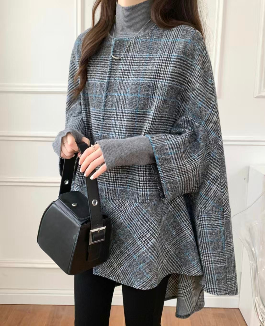 Plaid Cape Inspo Fall Jacket