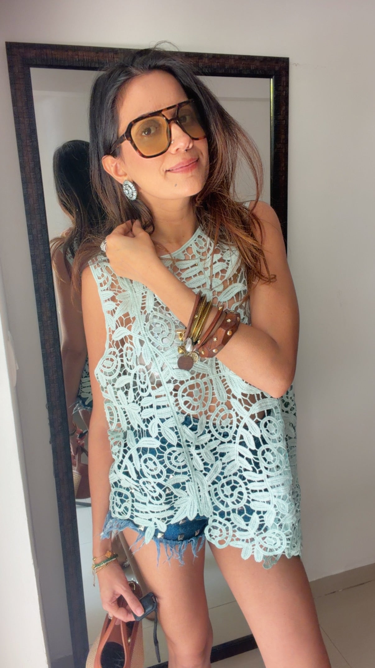 Sunset Bloom Crochet Top