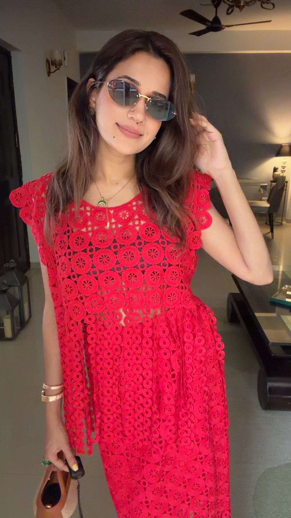 Coral Eclipse Cover-Up Co-ord Set