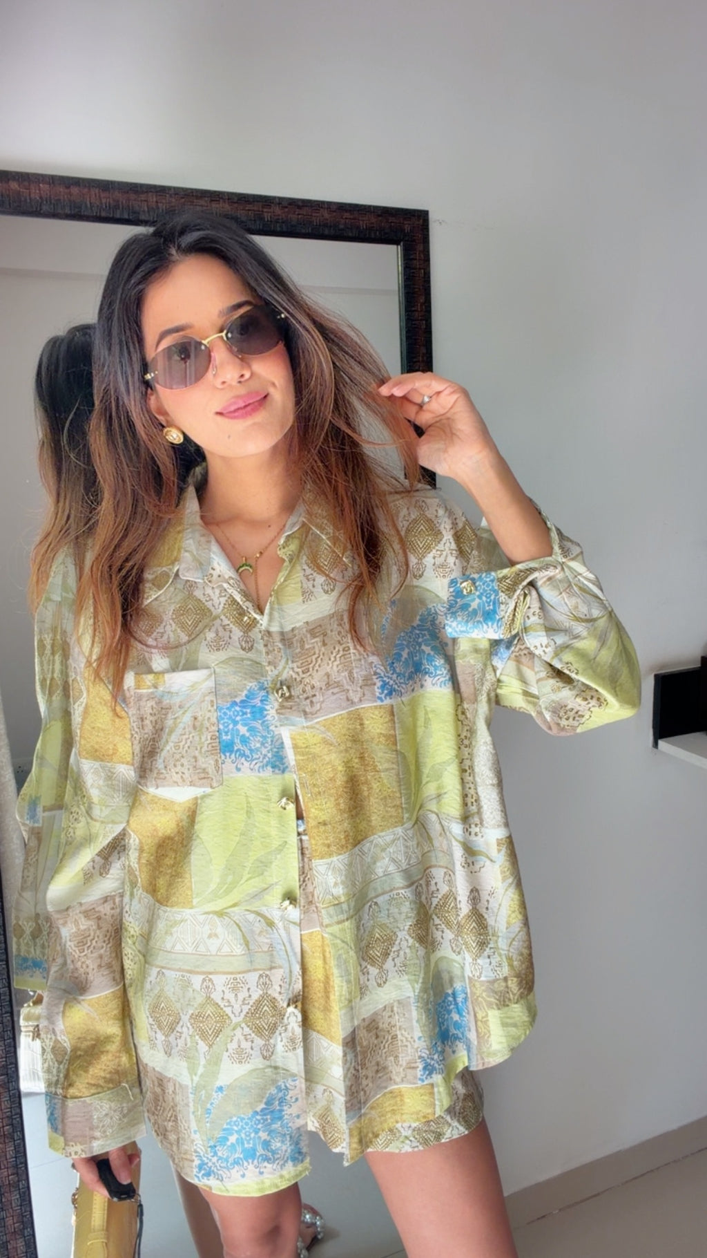 Sage Mosaic Printed Co-ord Set