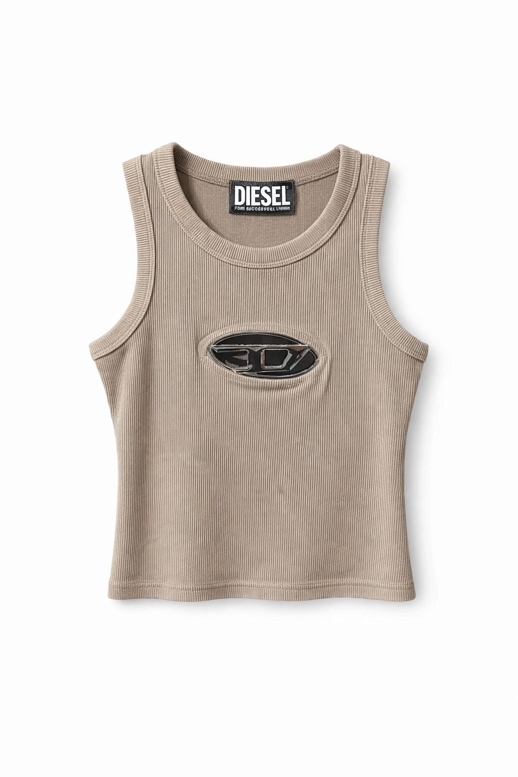 Metal Ribbed Tank Top