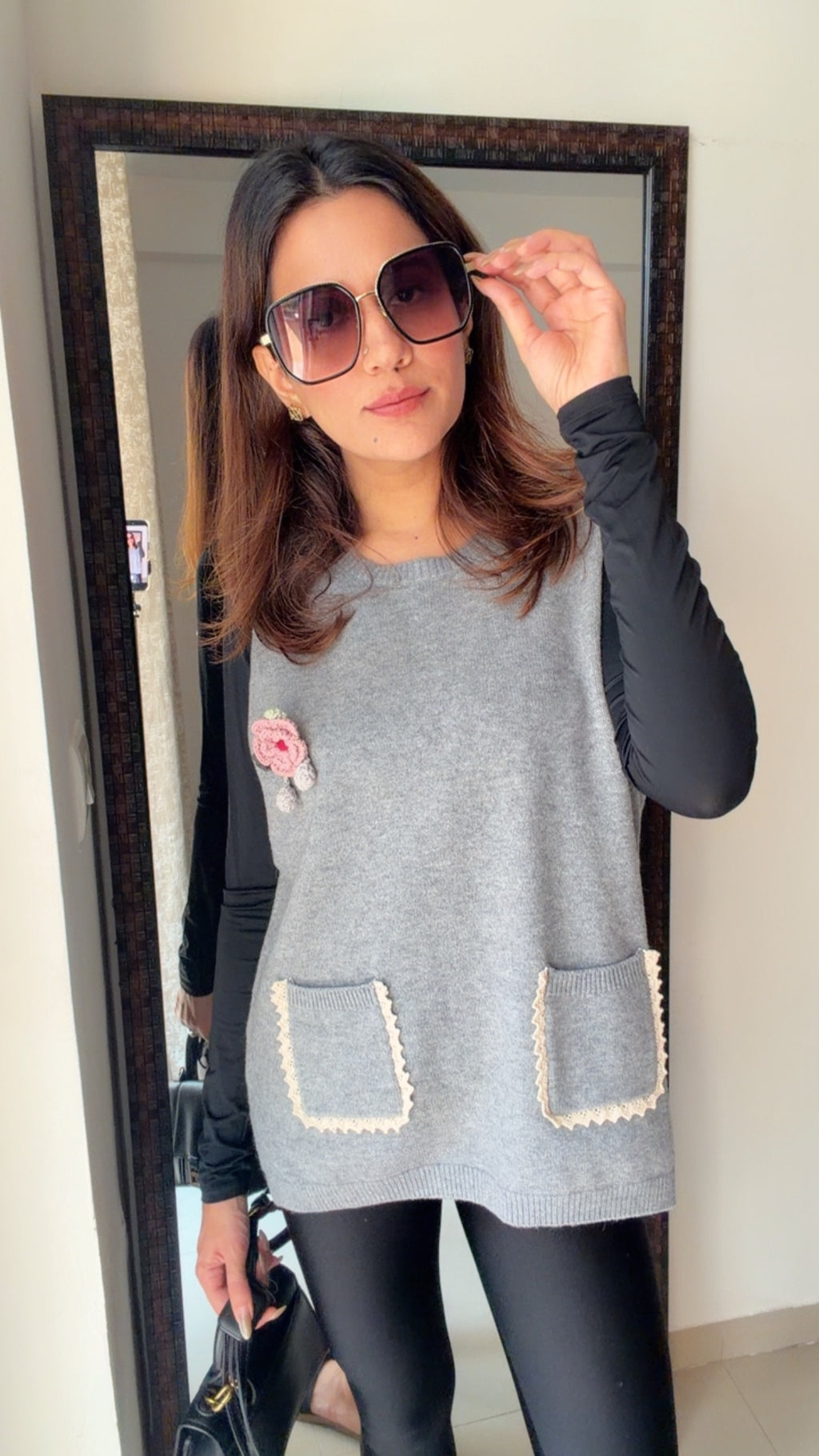 Buttoned Knit Fall Vest