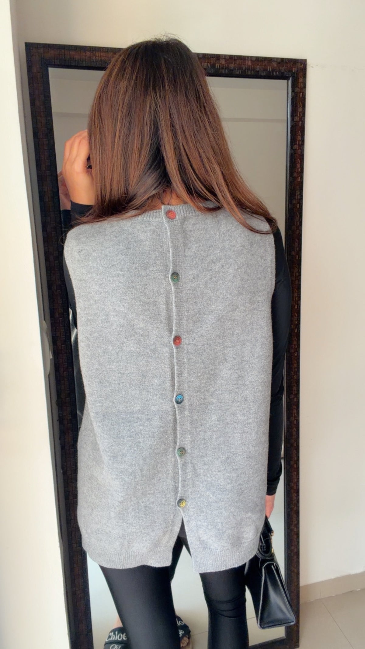 Buttoned Knit Fall Vest