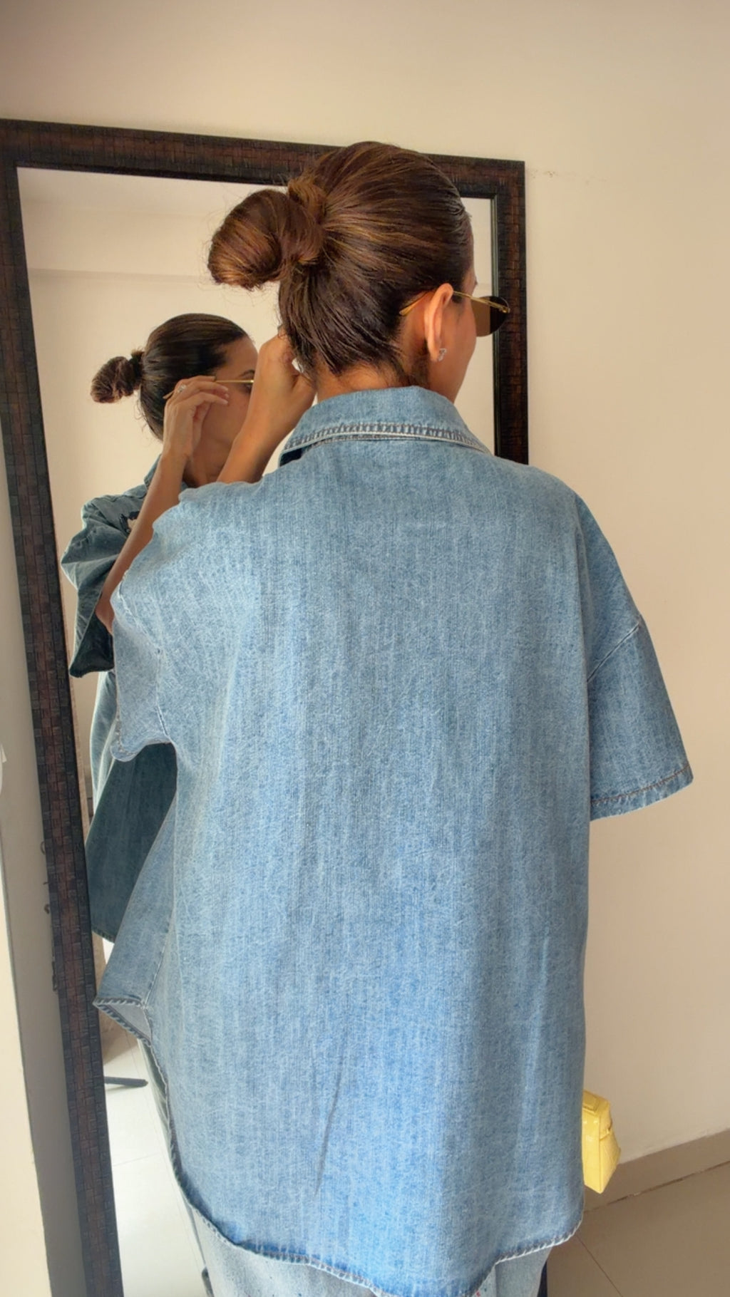 Bloom Embroidered Denim Shirt