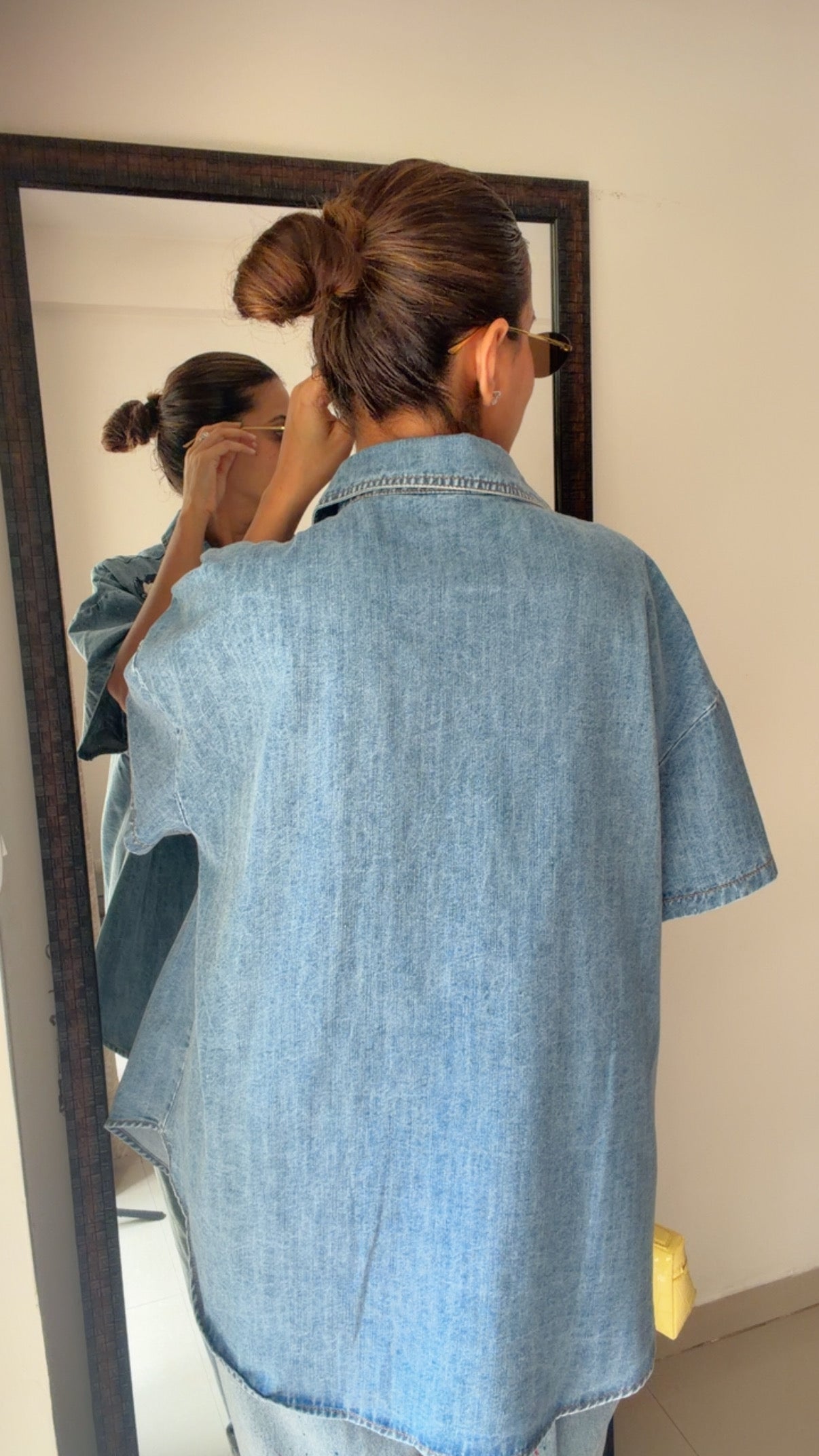 Bloom Embroidered Denim Shirt