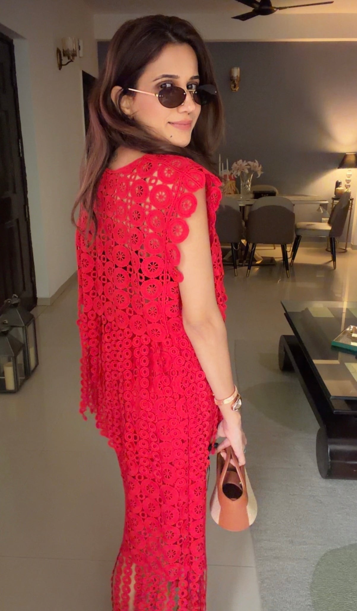 Coral Eclipse Cover-Up Co-ord Set