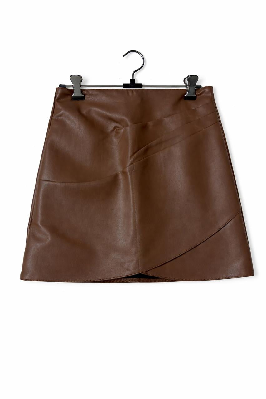 Faux Leather Fall Skirt