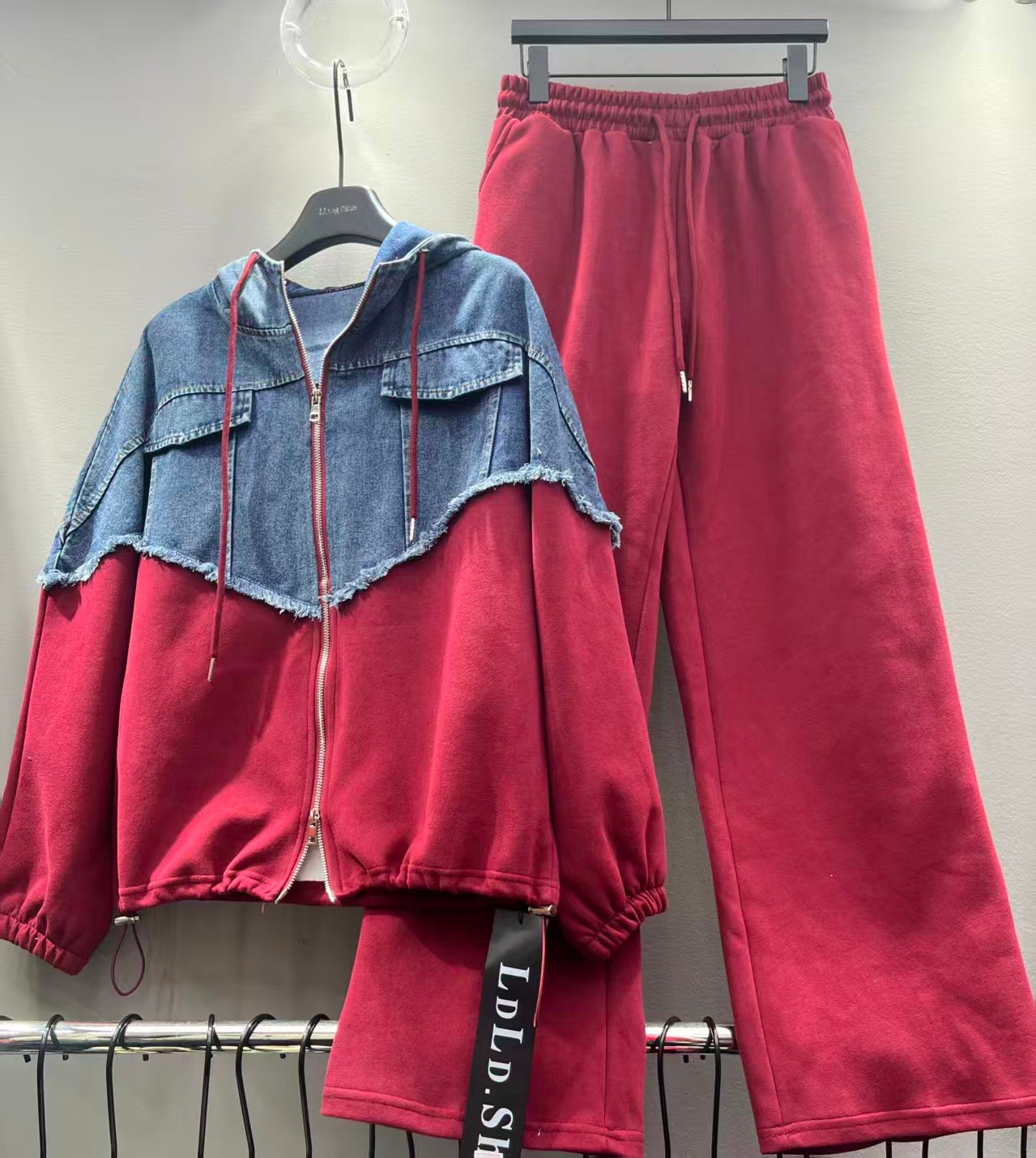 Oversized Denim Fall Lounge Set