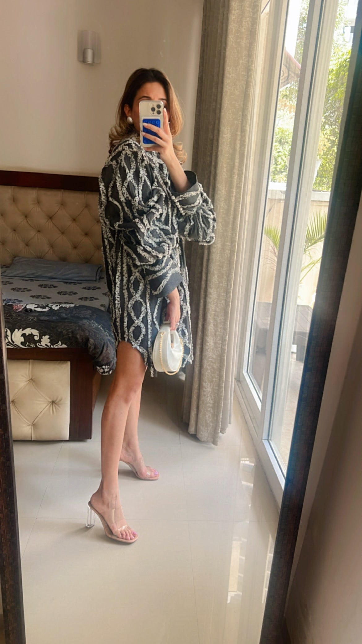 Denim Brushed Buttoned Dress