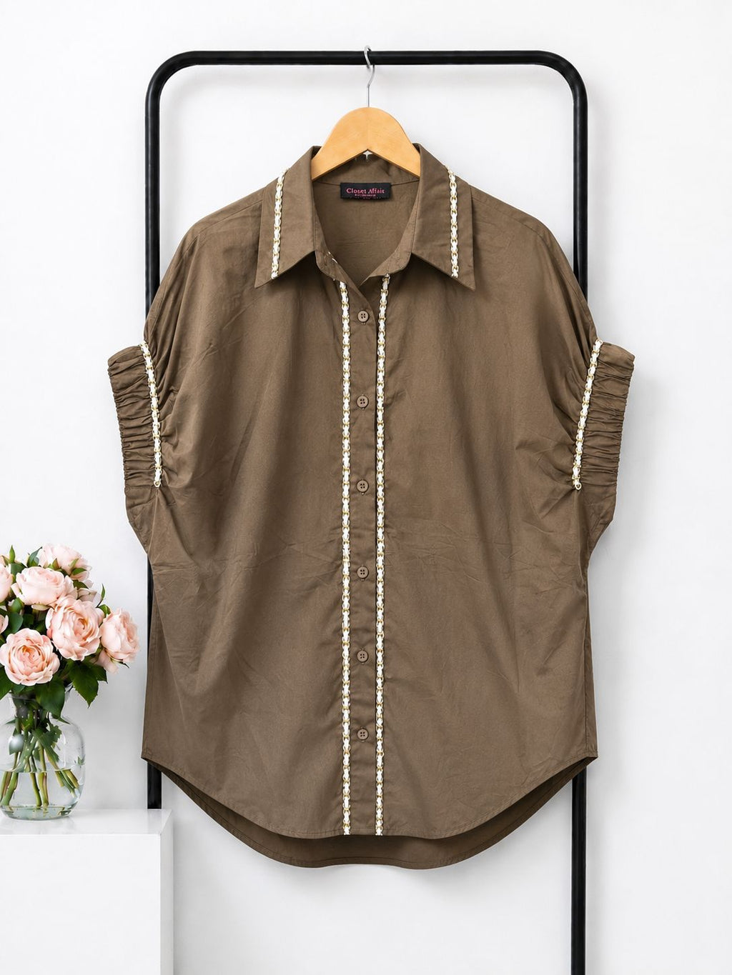 Ruched Sleeve Top