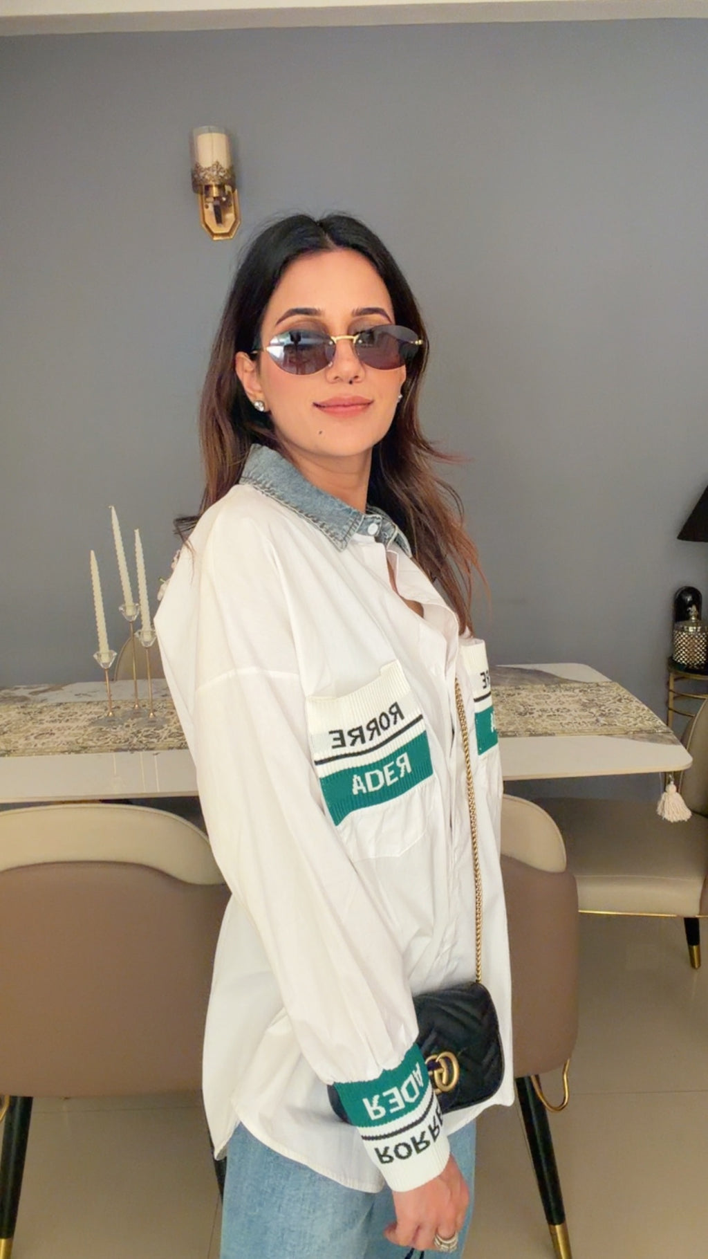 Classic White Detailed Poplin Shirt
