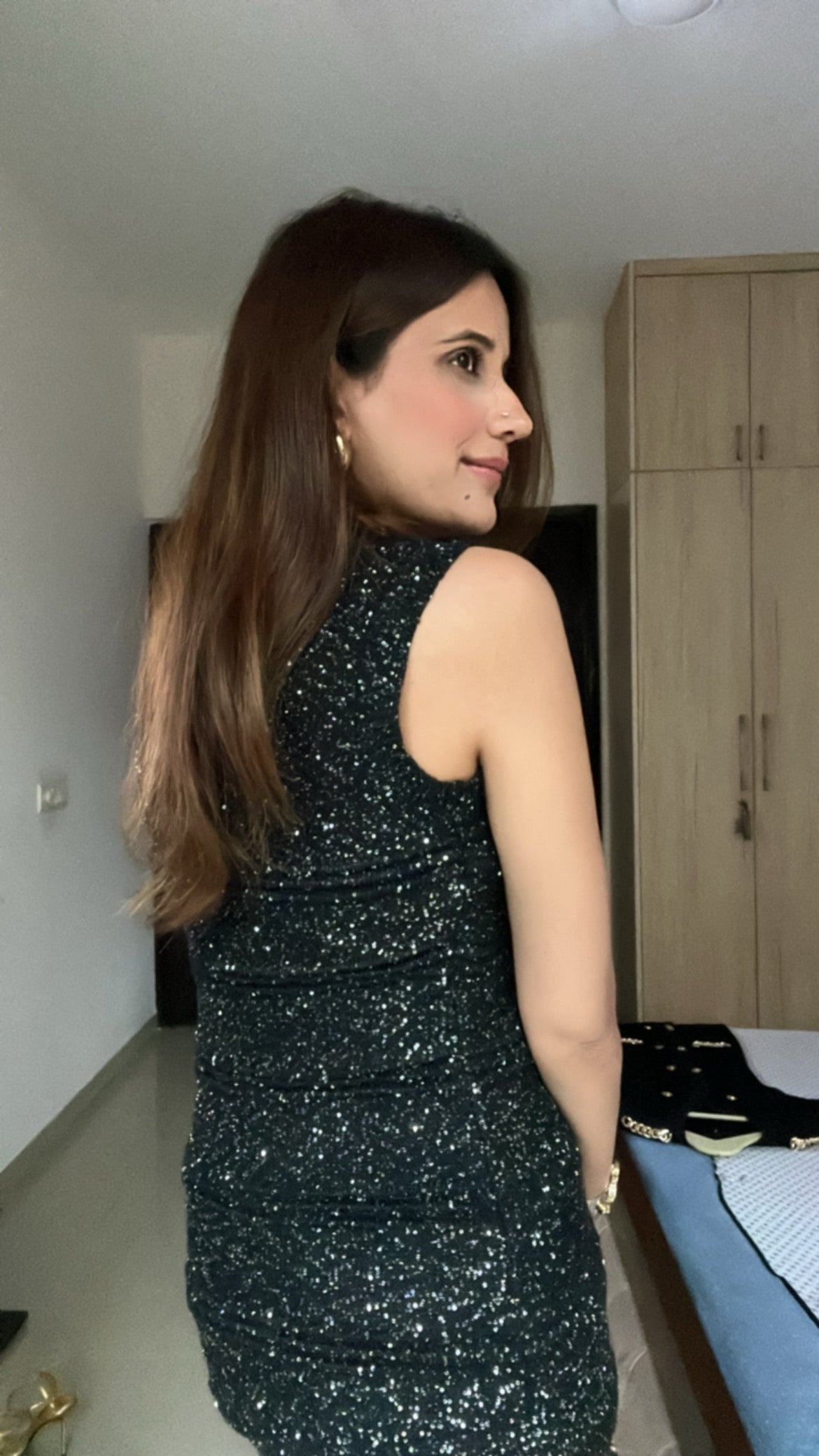 Knit Foil Dress