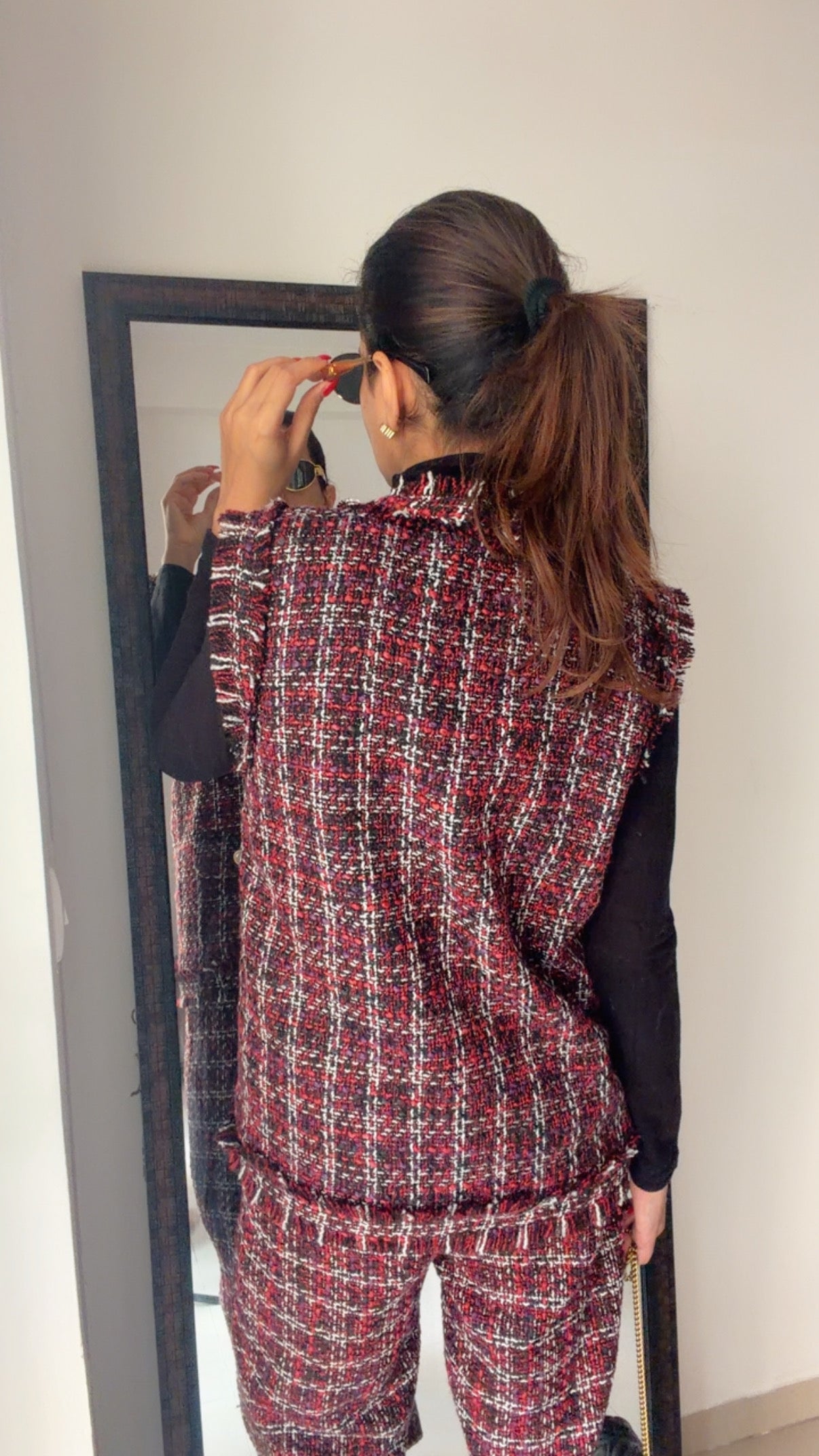 Plaid Tweed Fall Co-ord Set