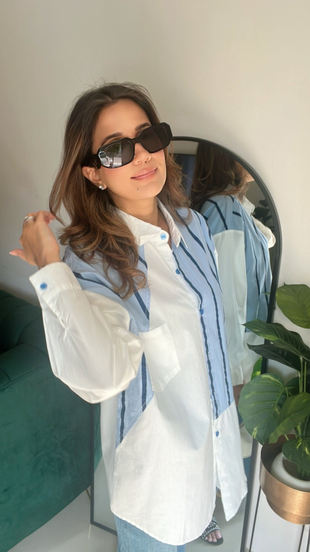 Stripe Detailed Poplin Shirt