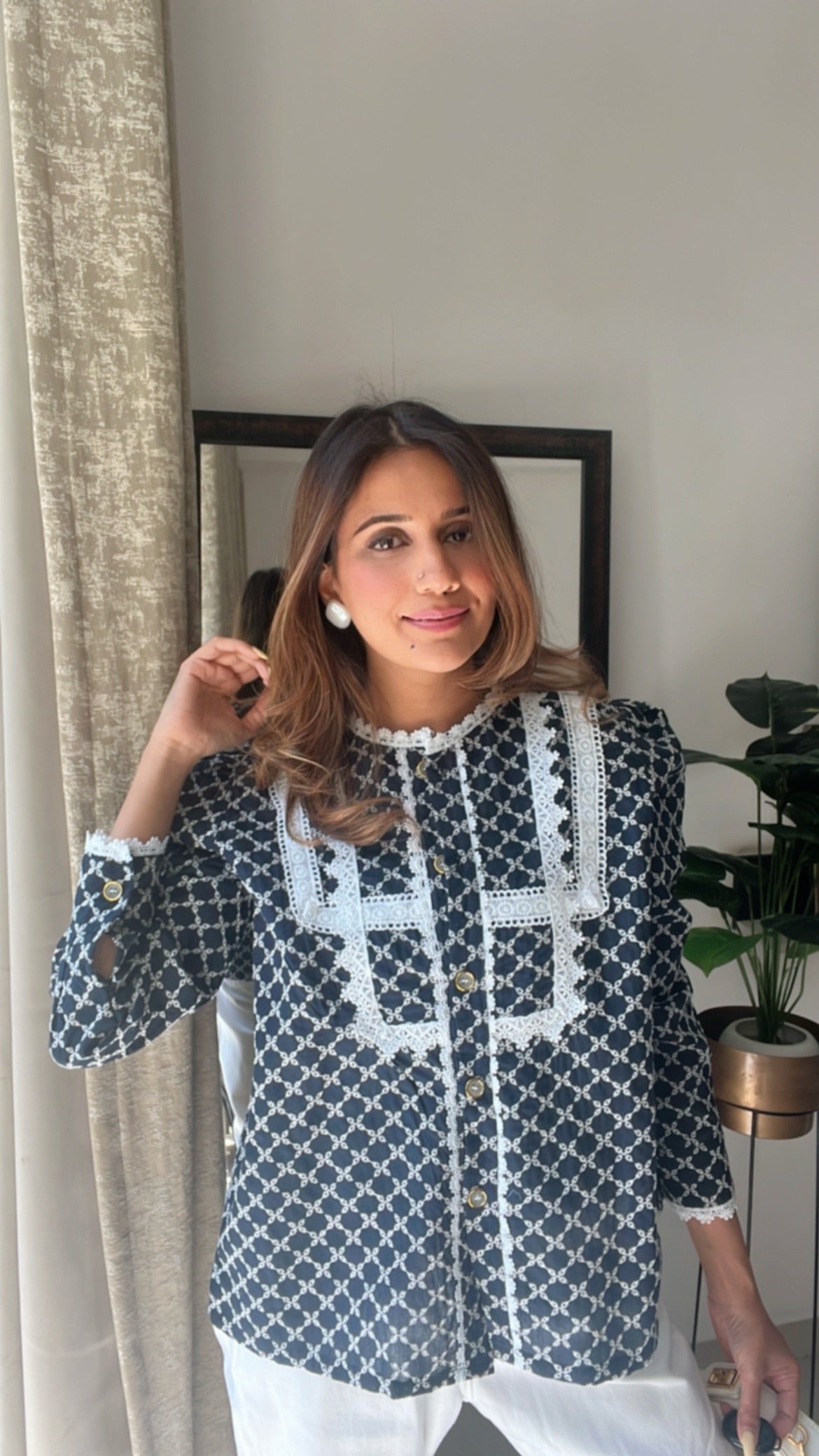 Lace Detailed Poplin Summer Top