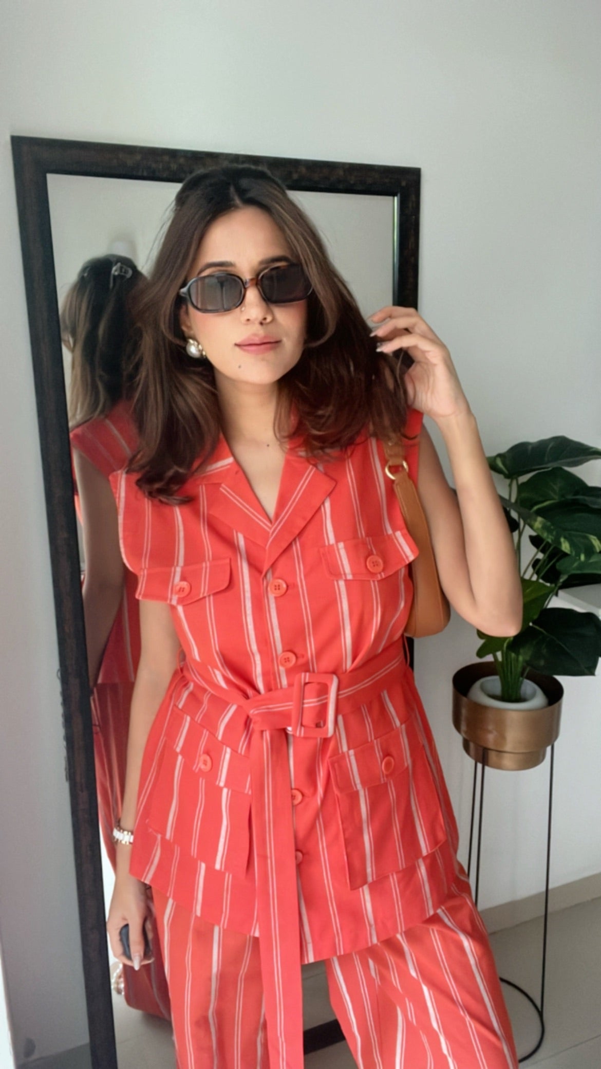Linen Pinstripe Co-ord Set