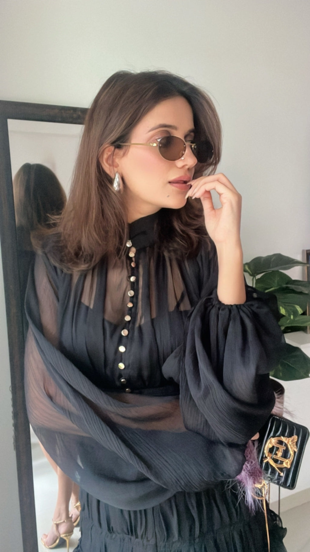 Buttoned Rouge Dress