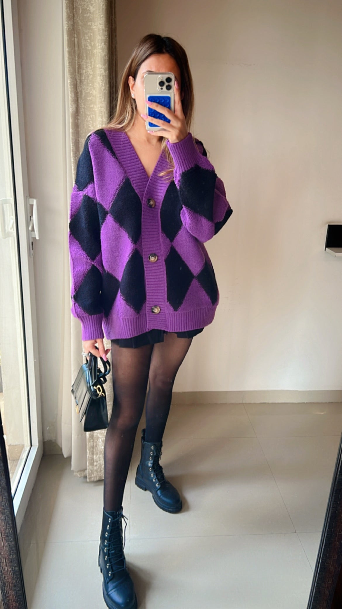 Waffle Knit Fall Cardigan