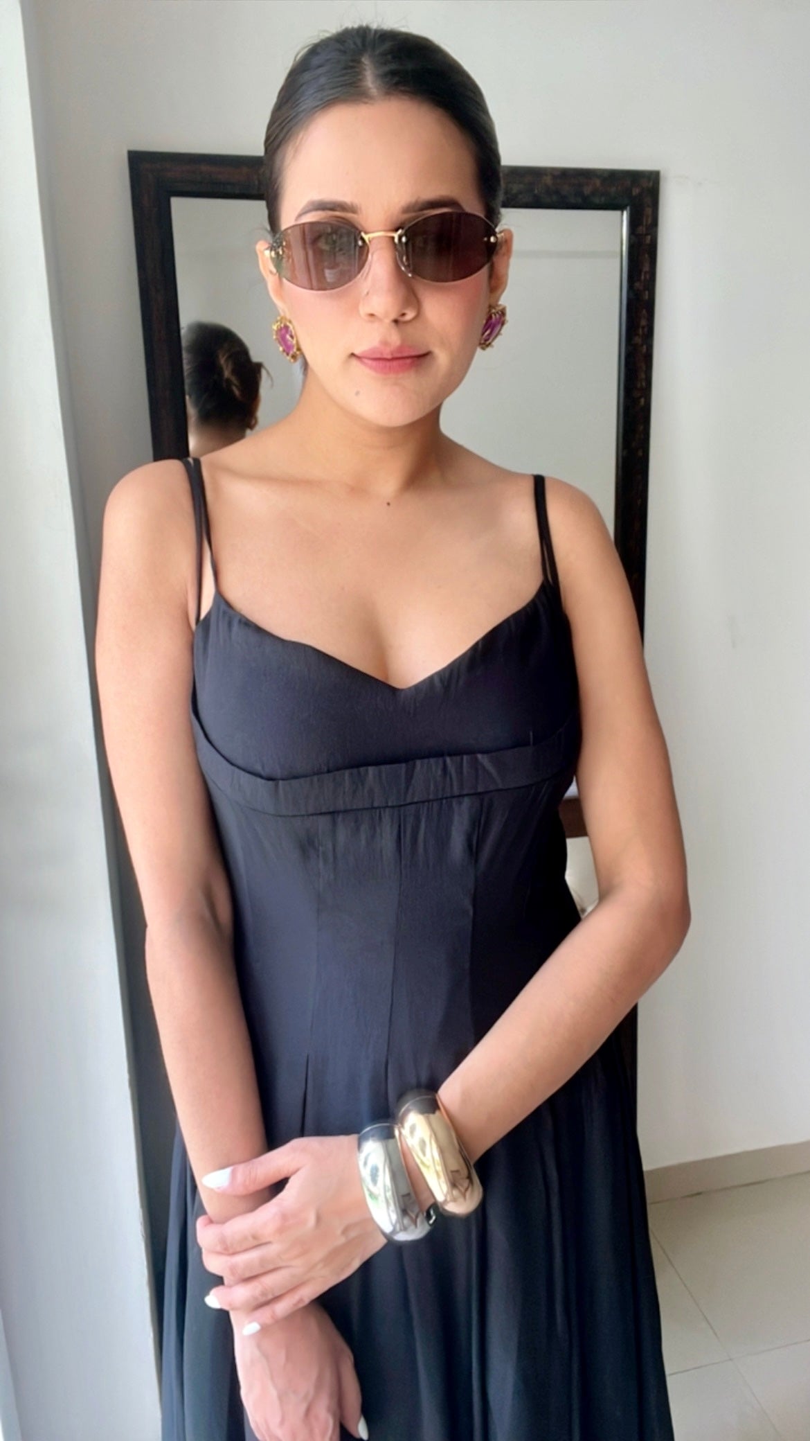 Classic Black Midi Dress