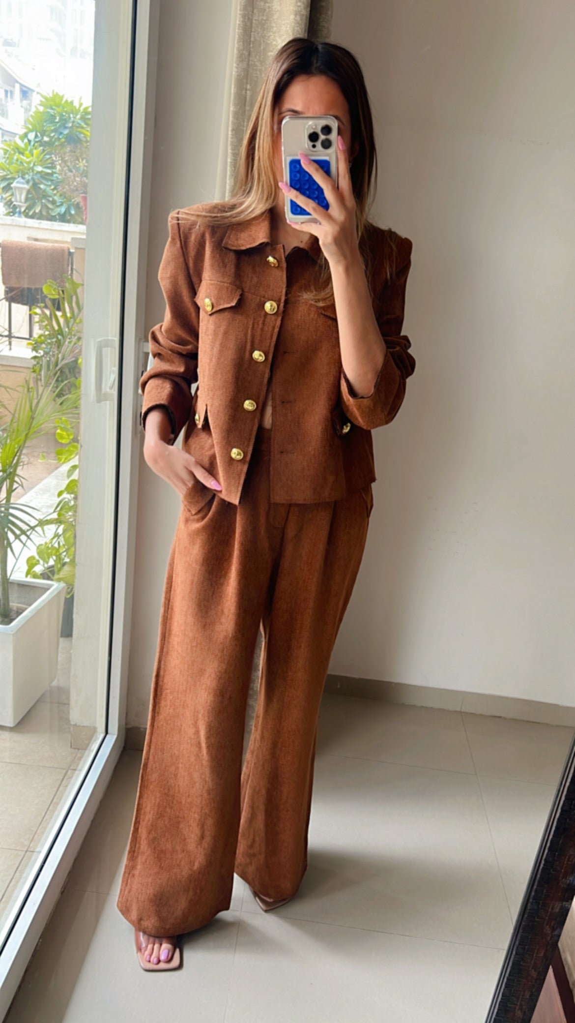 Suede Camel Fall Co-ord Set