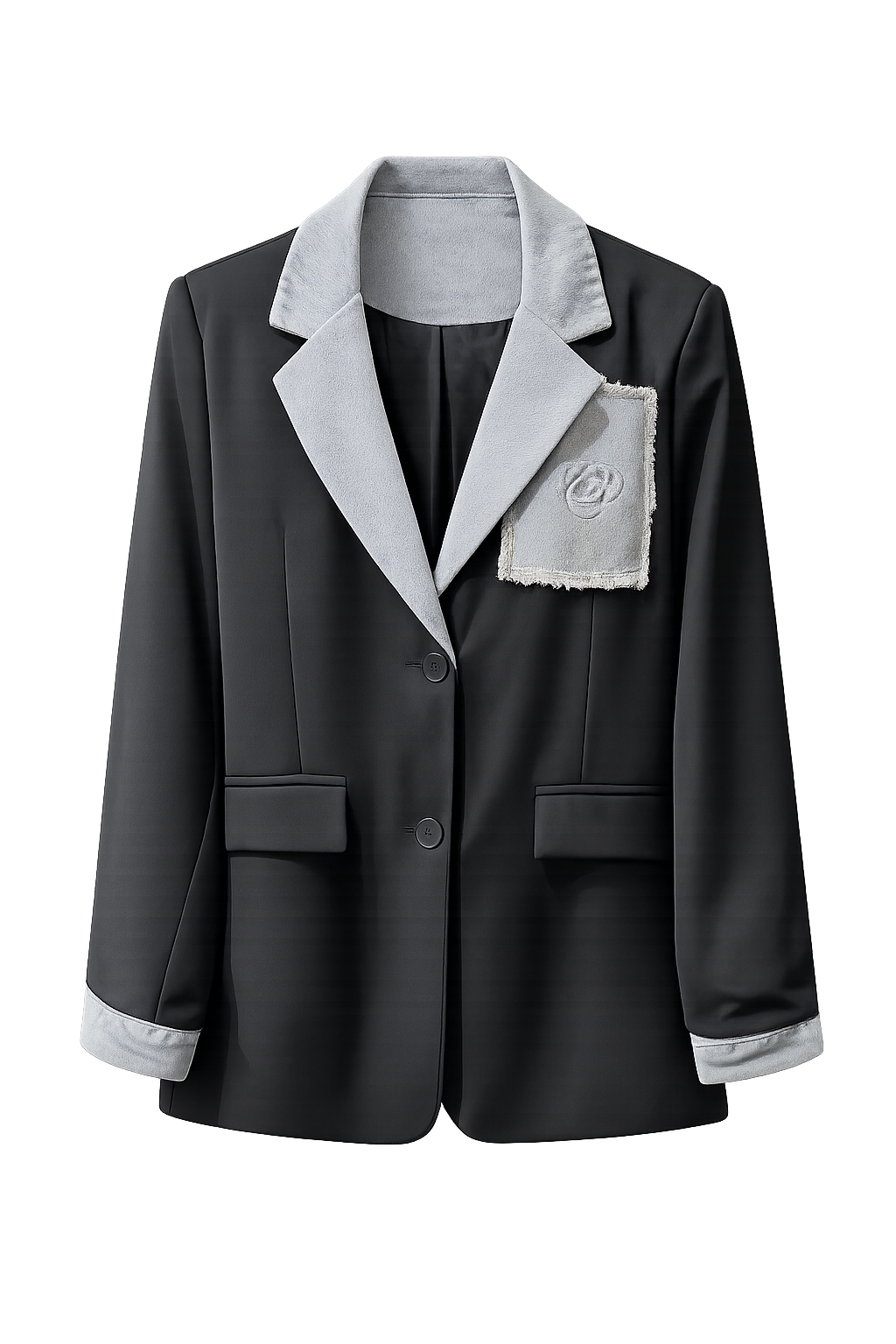 Denim Fall Detailed Coat