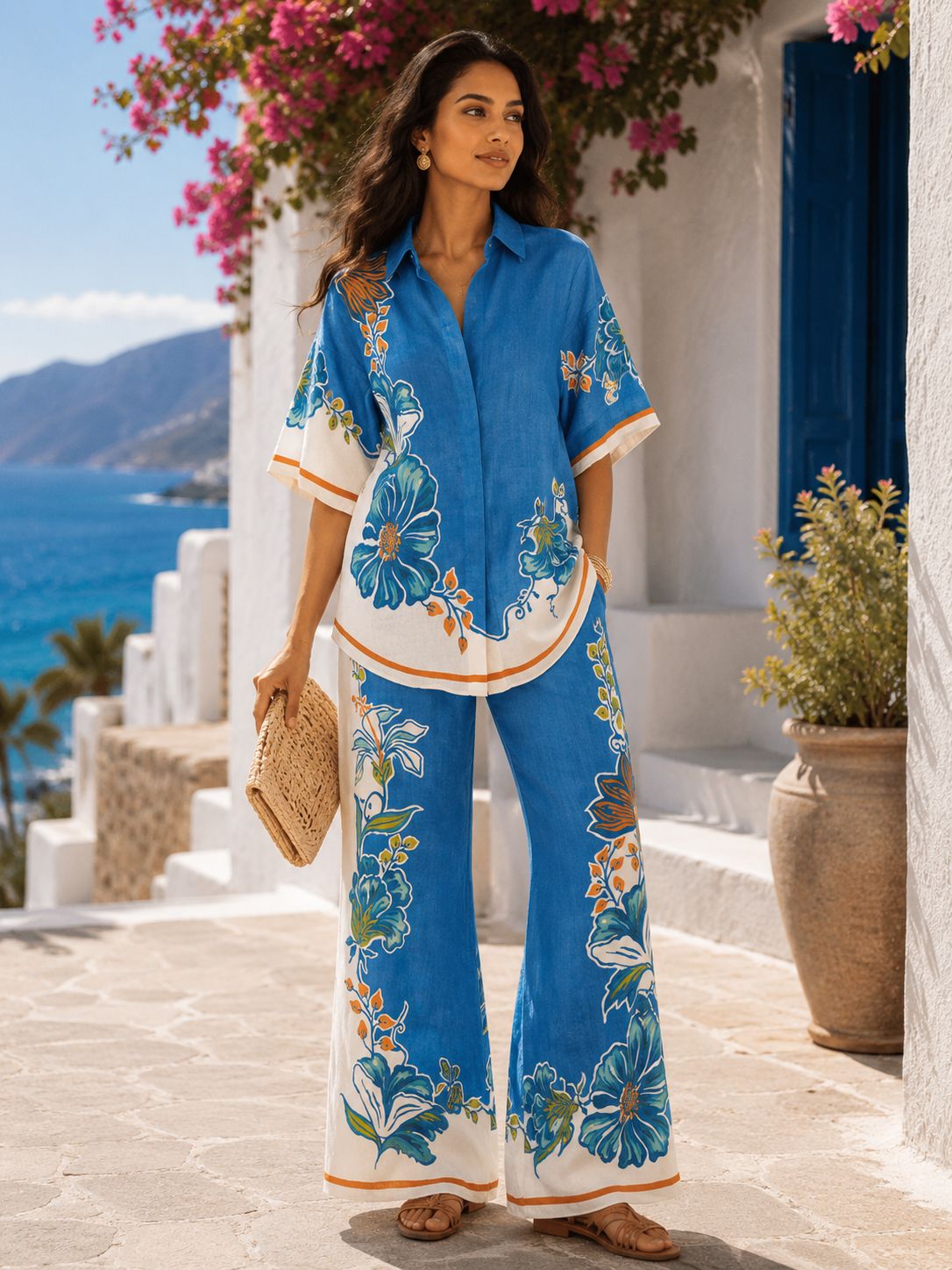 Azure Bloom Resort Co-ord Set