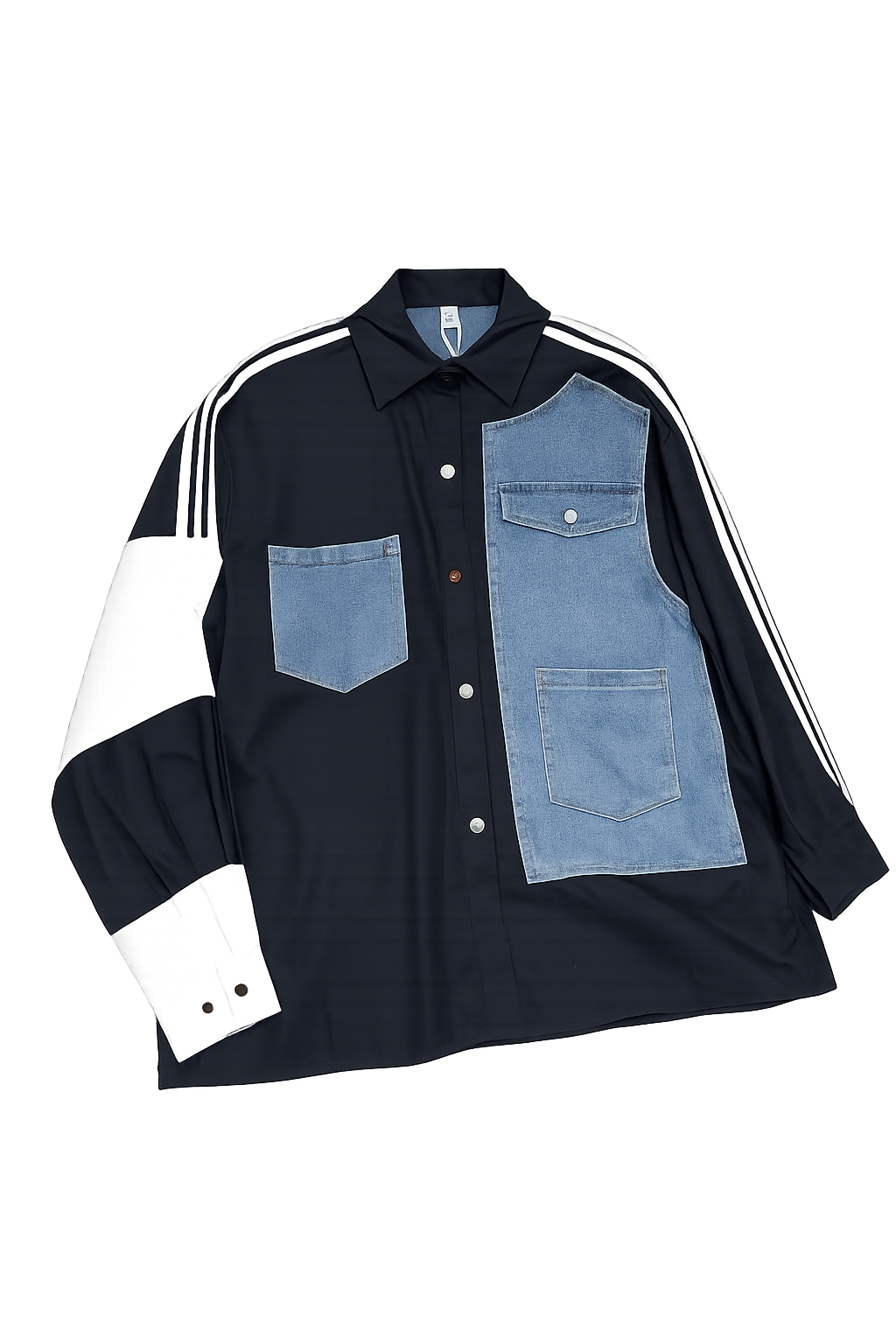 Denim Patch Poplin Shirt