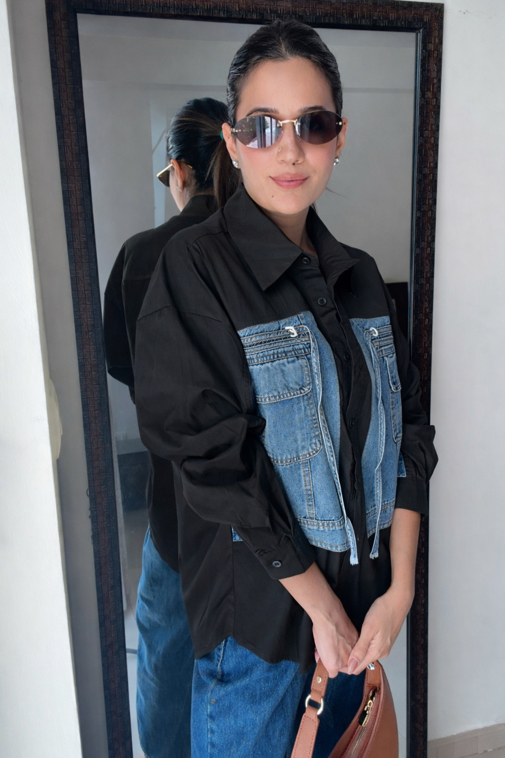 Denim Patch Pocket Poplin Shirt