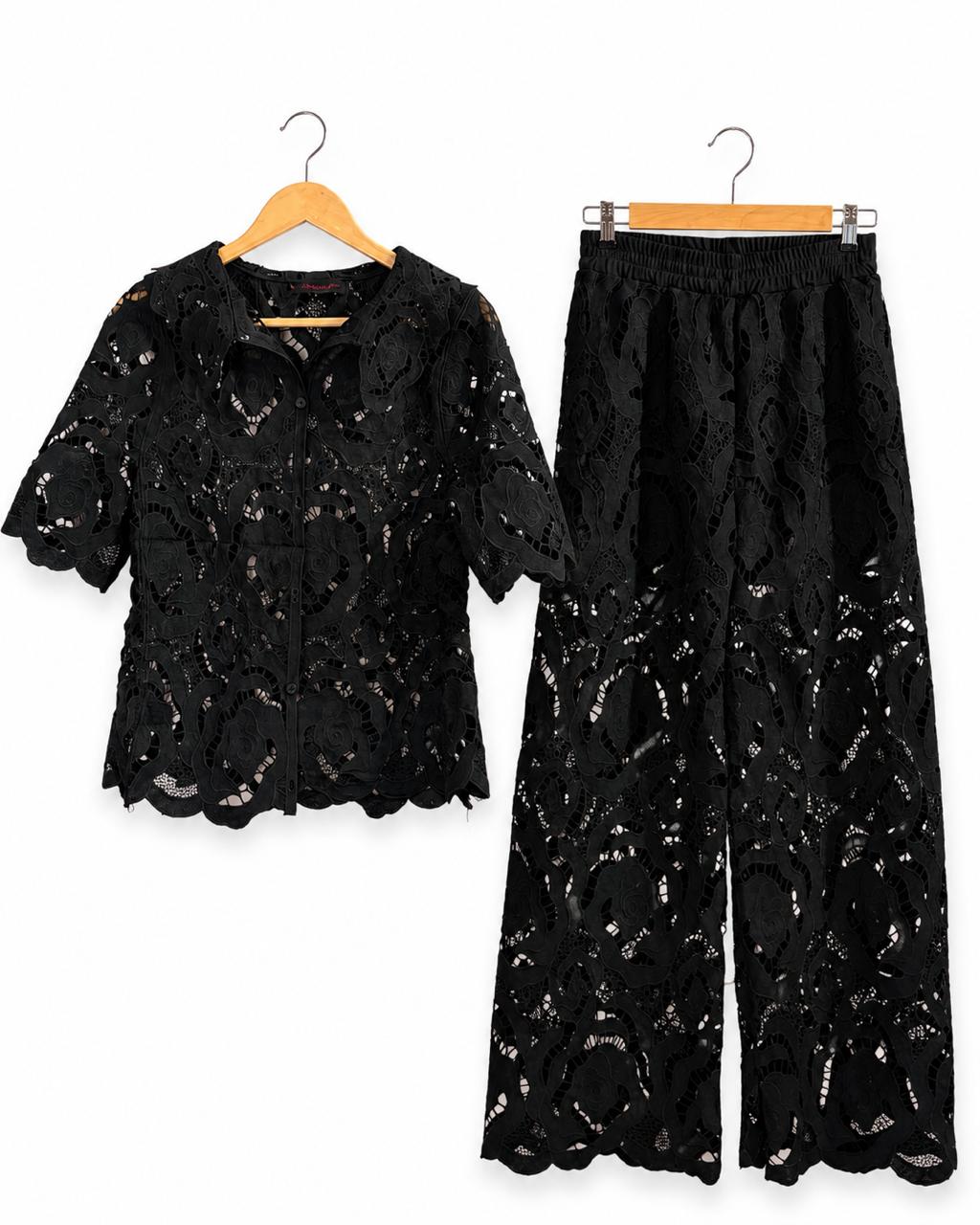 Trendy Floral Crochet Co-ord Outfit