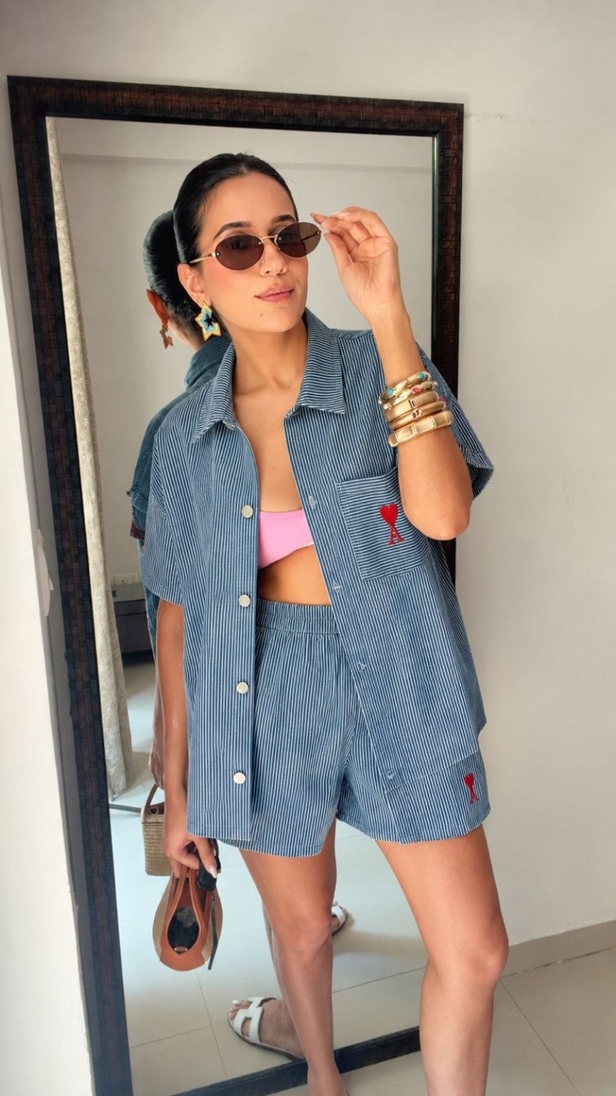 Blue Pinstripe Co-ord Set