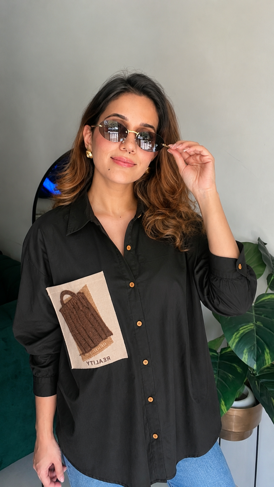 Knit Pocket Poplin Shirt