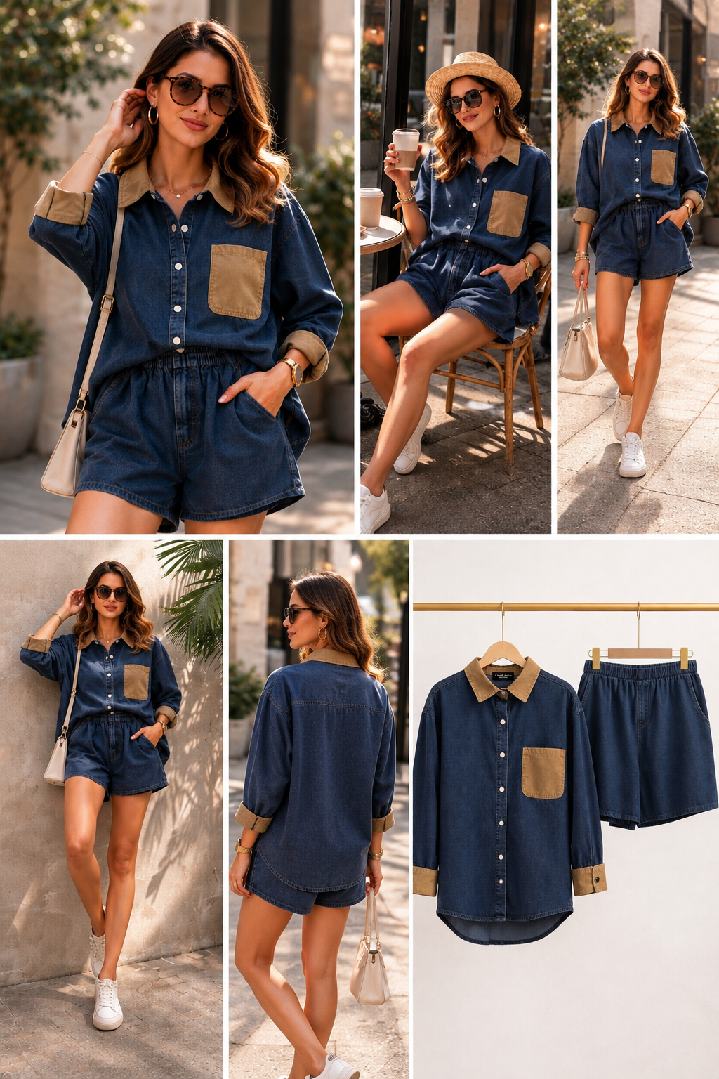 Classic Denim Shorts Co-ord