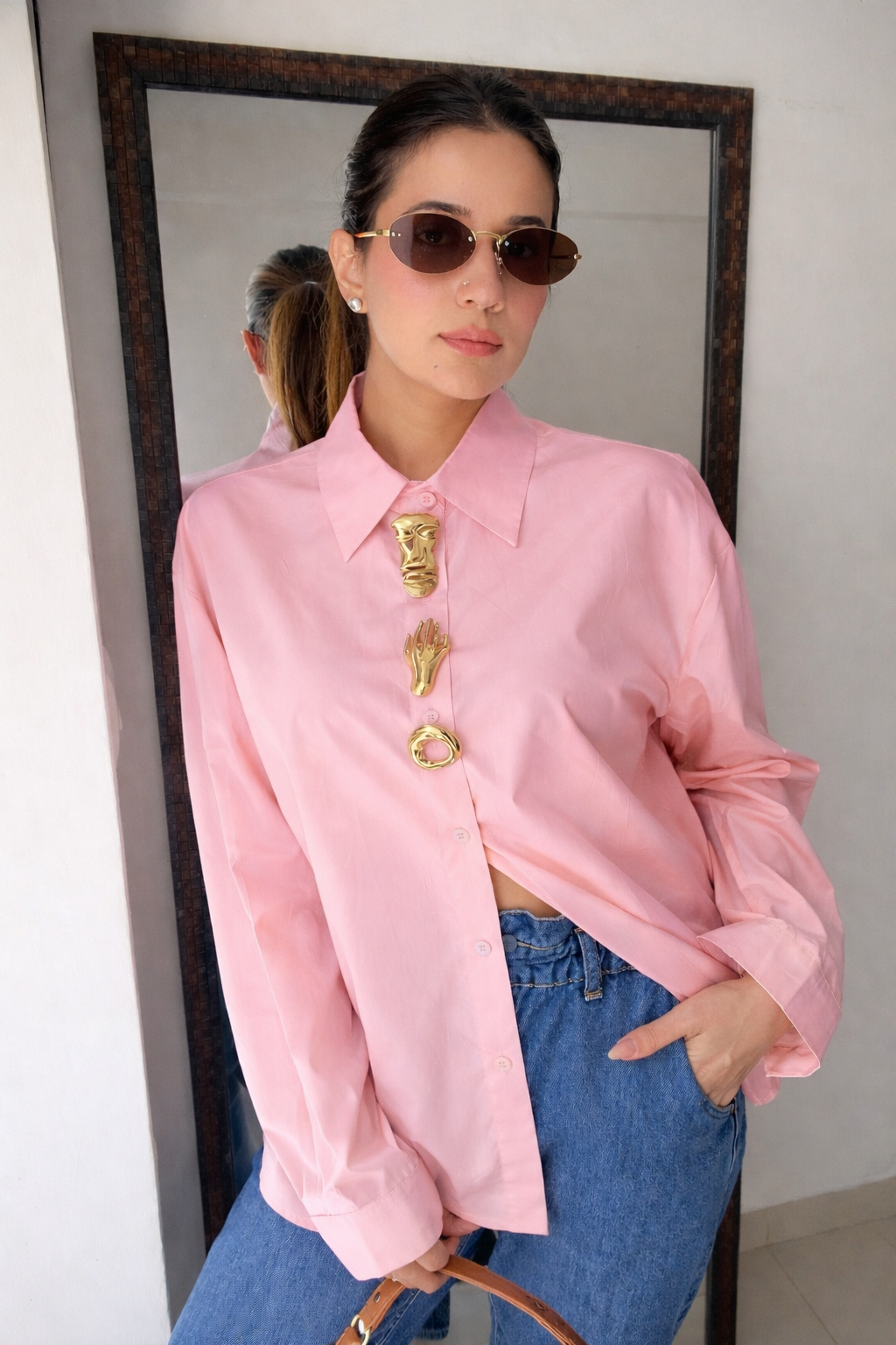 Statement Button-Down Poplin Shirt