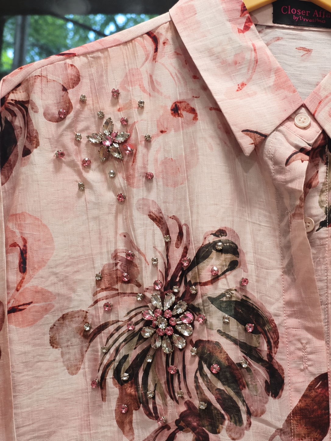 Floral Embroidered Linen Co-ord Set
