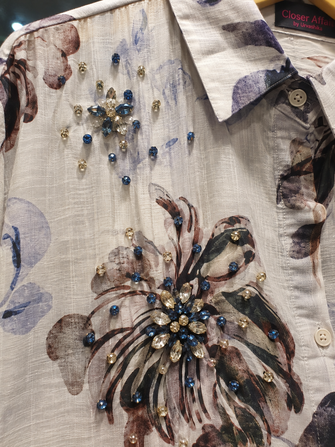 Floral Embroidered Linen Co-ord Set