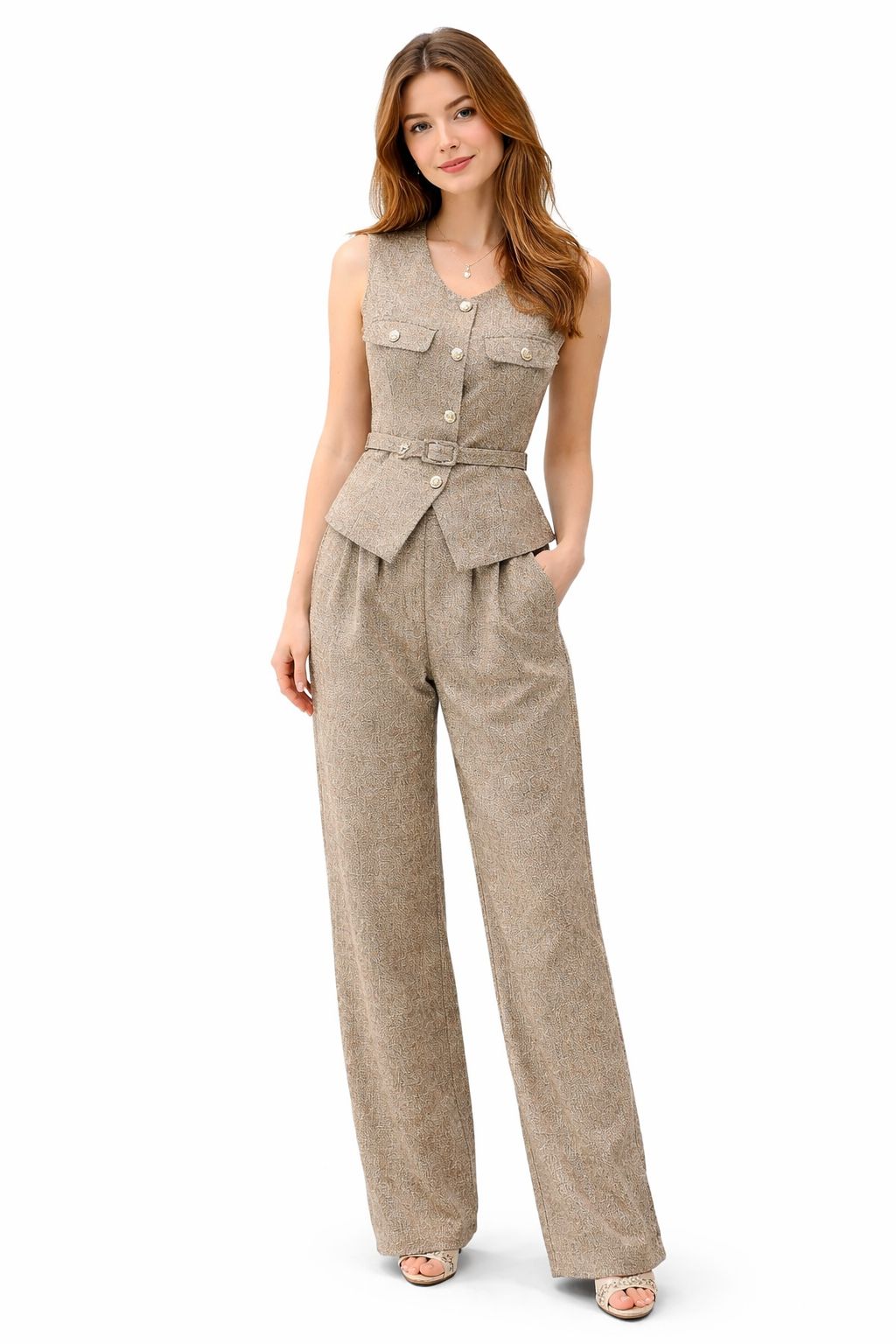 Vest Belted Co-ord Set