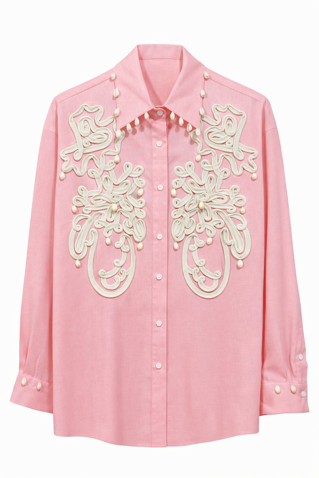 Embroidered Pink Shirt